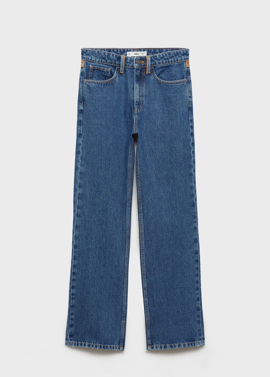 Straight-Fit With Contrasting Details Womens Jeans