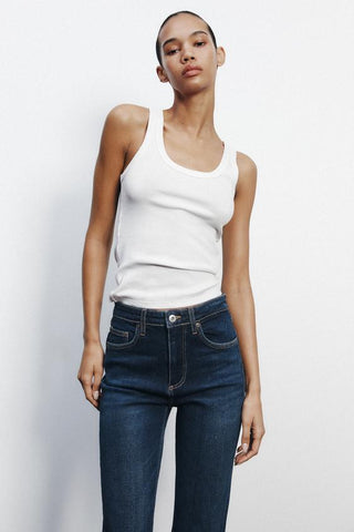 TRF CROPPED FLARE HIGH-WAIST JEANS