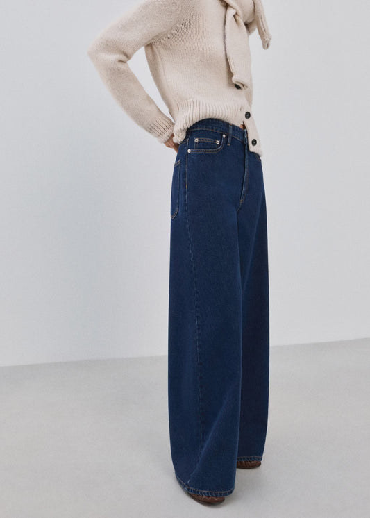 MNG Wide Leg Mid-Rise Jeans