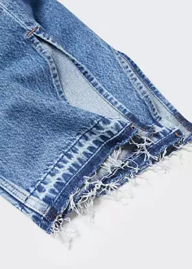 MNG High-Rise Straight Jeans With Slits