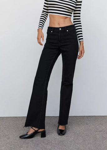 MNG Medium-Rise Flared Jeans