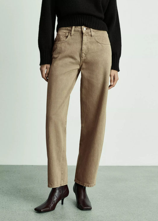 High-Waist Balloon Womens Jeans