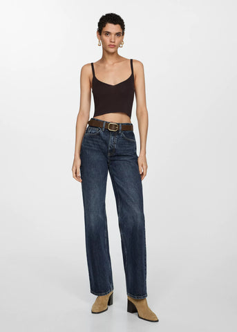 MNG High Waist Straight Jeans