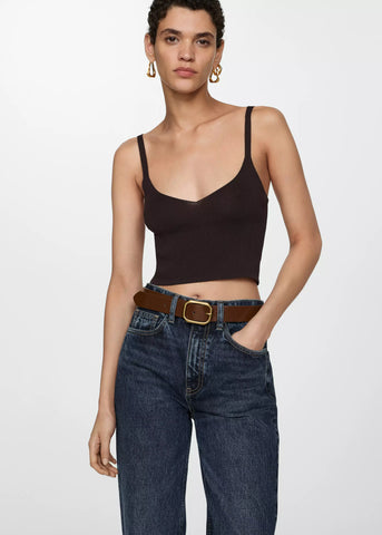 MNG High Waist Straight Jeans