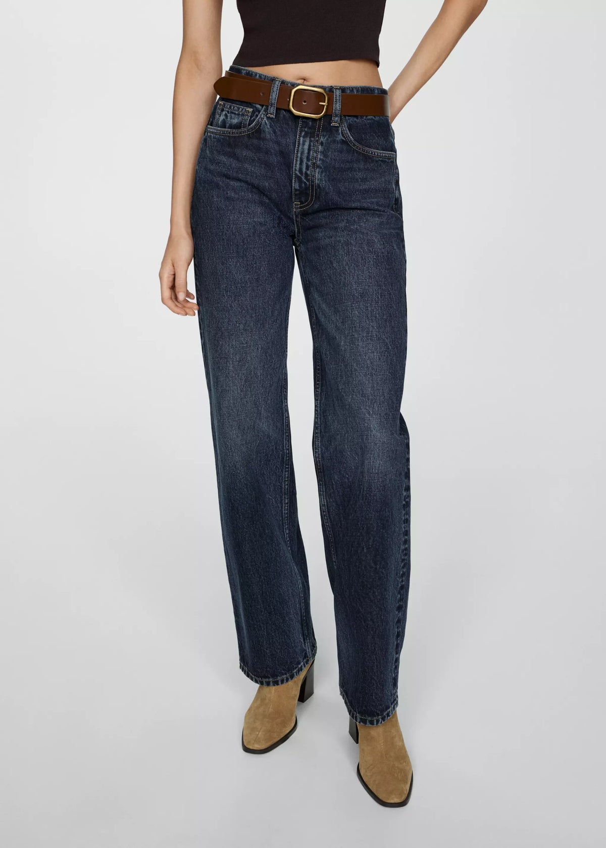 MNG High Waist Straight Jeans