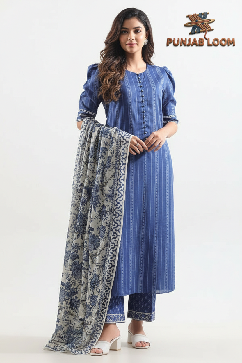 SAYA Unstitched Printed Lawn 3 Piece Suit