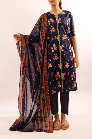 SAYA Unstitched Printed Lawn 3 Piece Suit