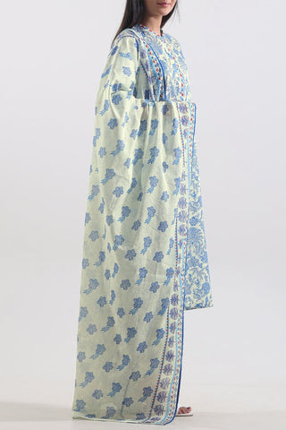 SAYA Unstitched Printed Lawn 3 Piece Suit