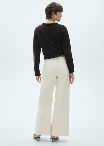 MNG Mid Waist Culotte Jeans