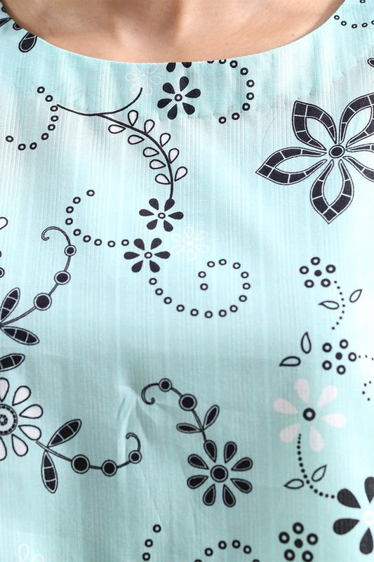 SAYA Unstitched Printed Self Strip Lawn 3 Piece Suit