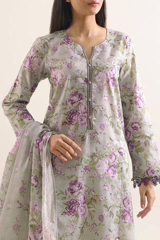 SAYA Unstitched Printed Lawn 3 Piece Suit