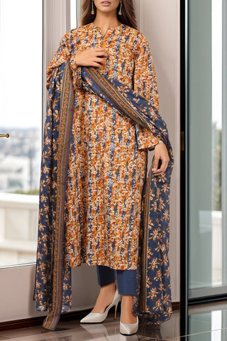 SAYA Unstitched Printed Lawn 3 Piece Suit