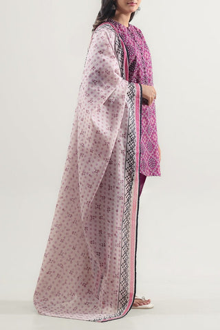 SAYA Unstitched Printed Lawn 3 Piece Suit