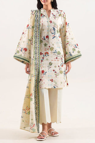 SAYA Unstitched Printed Lawn 3 Piece Suit
