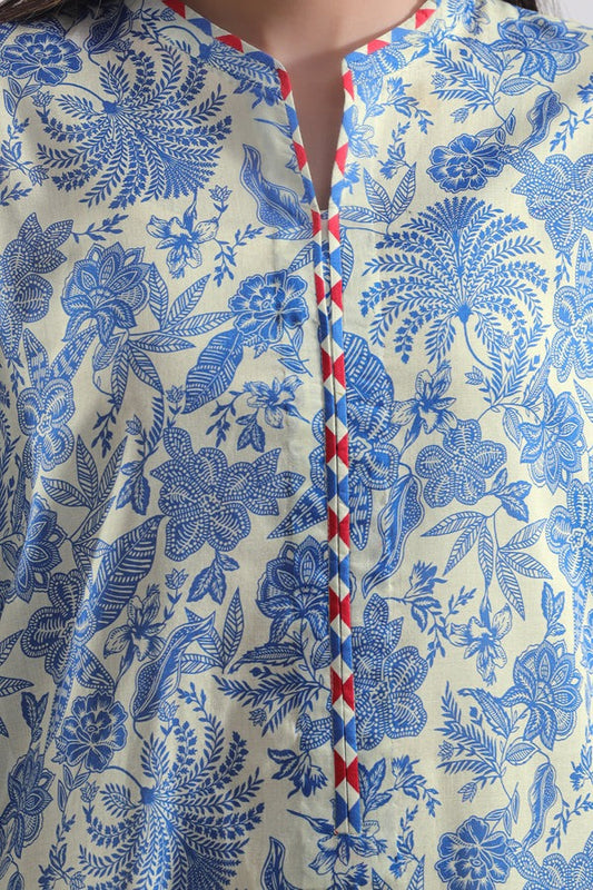 SAYA Unstitched Printed Lawn 3 Piece Suit