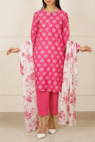 SAYA Unstitched Printed Lawn 3 Piece Suit