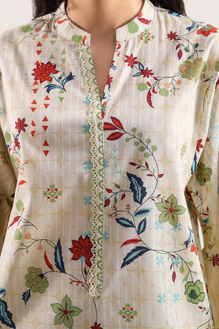 SAYA Unstitched Printed Lawn 3 Piece Suit
