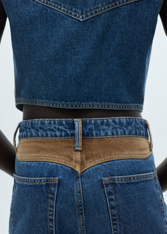Straight-Fit With Contrasting Details Womens Jeans