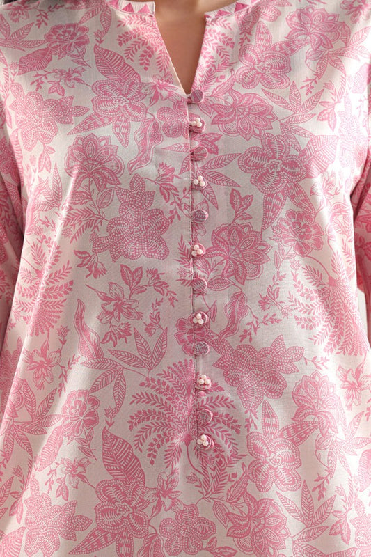 SAYA Unstitched Printed Lawn 3 Piece Suit