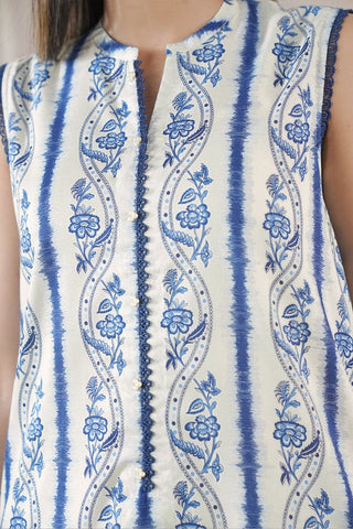 SAYA Unstitched Printed Lawn 3 Piece Suit