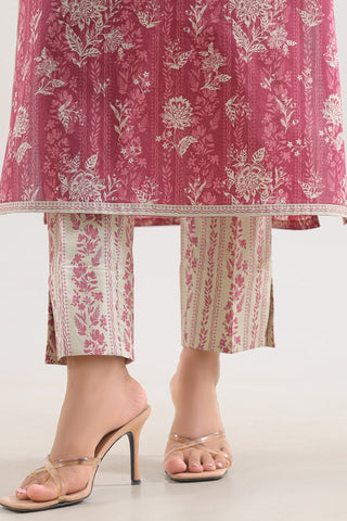 SAYA Unstitched Printed Lawn 3 Piece Suit