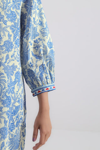 SAYA Unstitched Printed Lawn 3 Piece Suit