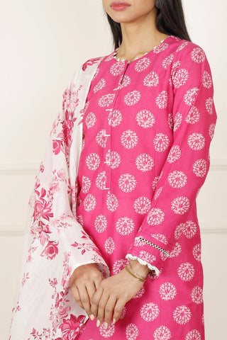 SAYA Unstitched Printed Lawn 3 Piece Suit
