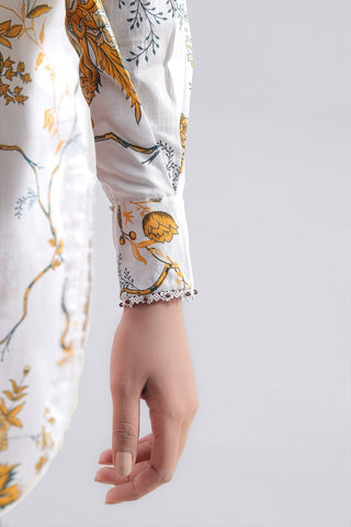 SAYA Unstitched Printed Lawn 3 Piece Suit