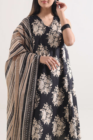 SAYA Unstitched Printed Lawn 3 Piece Suit