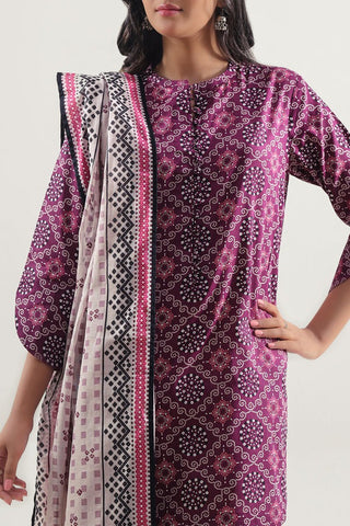 SAYA Unstitched Printed Lawn 3 Piece Suit