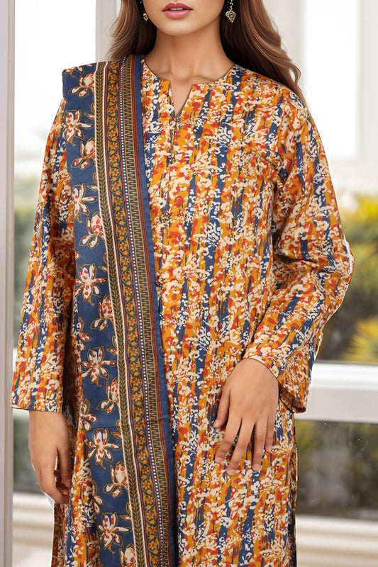 SAYA Unstitched Printed Lawn 3 Piece Suit
