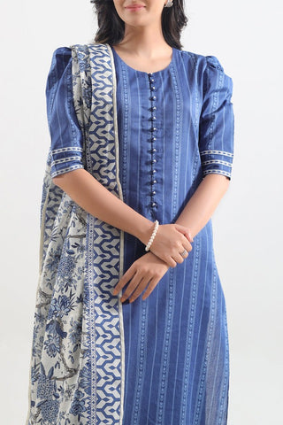 SAYA Unstitched Printed Lawn 3 Piece Suit