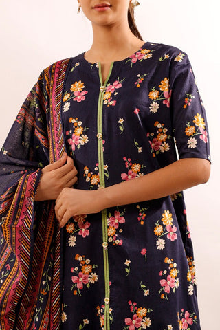 SAYA Unstitched Printed Lawn 3 Piece Suit
