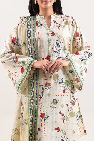 SAYA Unstitched Printed Lawn 3 Piece Suit